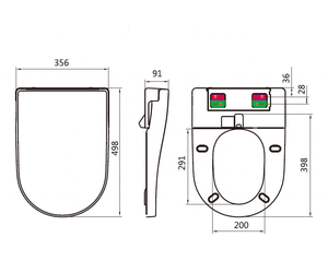 Siège de toilette à bidet électrique rond intelligent avec télécommande et fonction avancée de chauffage du siège - Product Image 3