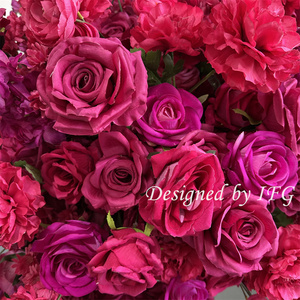 IFG alta calidad fucsia Floral Swag Hot Pink arco flores para boda fiesta decoración del hogar al por mayor - Product Image 6