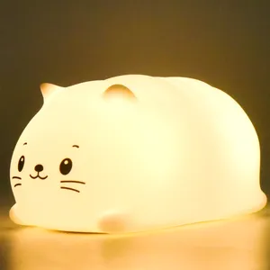 Cute and Rechargeable Little Tiger Silicone LED Night Lamp for Bedroom