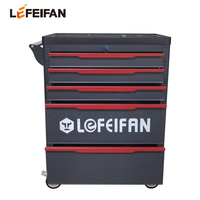 Coffre à outils métallique professionnel sur roulettes à 5 tiroirs, personnalisé et moderne, avec ensemble d'outils pour atelier et rangement