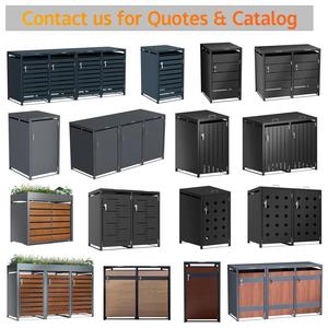 240L Kim Loại Wheelie Bin Hộp Bền Thùng Rác Có Thể Lưu Trữ Kho Có Thể Khóa Chất Thải Thùng Bìa Thép Thùng Rác Có Thể Hộp Cho Sân Vườn - Product Image 6