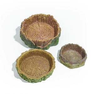 Bol d'eau en résine pour reptiles, en forme de souche d'arbre, pour terrarium, adapté aux grenouilles cornées, aux geckos, aux tortues et aux serpents - Product Image 2