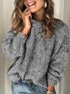 Suéter de Punto Coreano Nuevo Modelo Transfronterizo para Mujer, Informal, de Manga Larga, Cuello Redondo, con Estampado Floral, Antiarrugas - Product Image 6