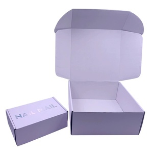 Cajas personalizadas moradas de doble cara impresas para pinzas de pelo con diseño de avión, embalaje rígido para regalo con logotipo - Product Image 2