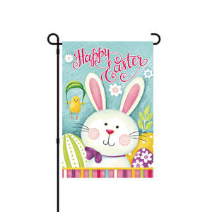 Cross-border Easter garden banner, outdoor courtyard decorative background cloth, painted and <b>rabbit</b> festival garden - Product Image 5
