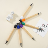Stylo 3-en-1 écologique en bambou avec pointe tactile, écriture fluide, stylo à bille durable, anti-stress, cadeau d'affaires