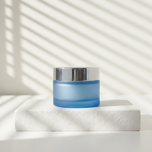 Luxury 30g 100g 120g Custom Logo Empty Wide Mouth Glass Cosmetic <b>Scrub</b> Face Cream Jars Portable Packaging Wholesale Supplier - Product Image 4