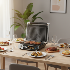Grille-pain numérique détachable Newle <span class=keywords><strong>en</strong></span> acier inoxydable à 6 tranches avec contrôle de la température et ouverture à <span class=keywords><strong>180</strong></span> <span class=keywords><strong>degrés</strong></span> - Product Image 6
