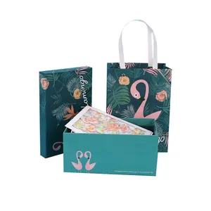 Fashion style cheap wedding candy custom printing shopping birthday packaging gift bag including box