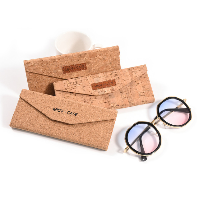 Hot Sale Wood Grain Foldable Eyewear Box Set Eye Glass Case Hard Pu Leather Sunglasses Packing Eyeglasses Folding Case