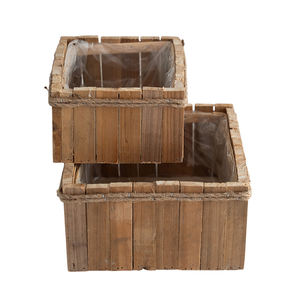 फैक्टरी थोक आयताकार लकड़ी के फूल प्लांटर लकड़ी लाइविंगरूम सेट यूरोपी शैली फ्लोरोपम सेट - Product Image 4