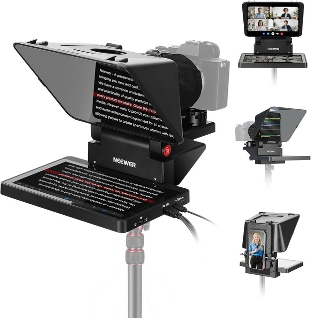 Neewer X11 11-inch 2-in-1 Teleprompter With Monitor Screen Mirroring For Pc And Mobile Phone