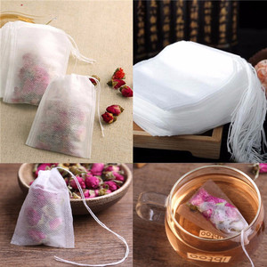 Eco Non tessuto con coulisse sacchetto per bustina di tè stampato personalizzato compostabile riutilizzabile imballaggio sostenibile per i fornitori di tè - Product Image 4