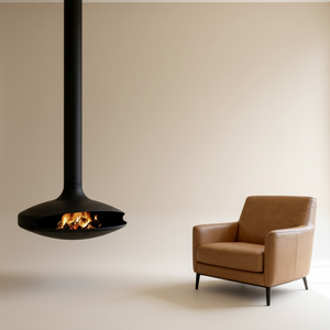 Tonya Caminetto Sospeso Ecologico a <span class=keywords><strong>Bioetanolo</strong></span>, Montaggio a Soffitto, Riscaldamento Domestico Senza Fumo, 90cm - Product Image 4