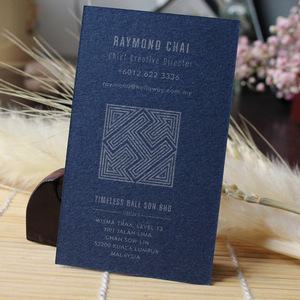 Hot bán sang trọng biểu tượng tùy chỉnh goil lá dập dập nổi/debossing thẻ kinh doanh giấy - Product Image 3
