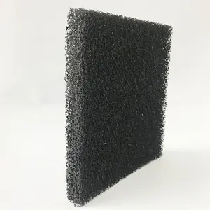 Factory Wholesale Black Open Cell Polyurethane Sheet Foam Activated Carbon Filter Element Smoking Sponge
