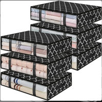 Panier de rangement rectangulaire moderne de 35L, organisateur de dessous de lit pliable et écologique, prix d'usine, avec sac à main