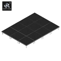 Table de DJ portable en aluminium et contreplaqué, pliable, structure de scène mobile pour événements