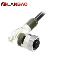 Connecteur d'assemblage mâle Lanbao M12 avec LED, câble de connecteur M12 (LED) 3P 4P