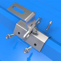 Kit de supports de montage inclinables pour panneaux solaires, réglables multi-angles, avant et arrière, en alliage zinc-aluminium-magnésium, galvanisés à chaud