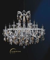 Lustre en cristal à LED ovale rectangulaire rond 2 niveaux 3 niveaux 35 "50" 65 "72" taille couleur personnalisée