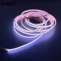 672 LED/M 32 Pixel/m DC24V COB SPI RGB Addressable 12mm Strip LED Lanskap dengan Chip IC LC8806