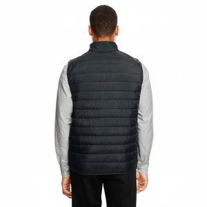 Chalecos y chalecos para hombre negro brillante burbuja poliéster Puffer multicolor sin mangas cálido invierno al aire libre chaleco acolchado capucha - Product Image 1