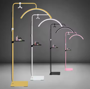 Lampada Professionale a Mezzaluna per Extension Ciglia, Luce LED da Terra Dimmerabile per Salone di Bellezza e Tatuaggi, Vendita all'Ingrosso - Product Image 1