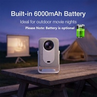 Mini projecteur rechargeable sur batterie Allwinner H723 4K HD Android 14 5G WIFI 720P 200 ANSI Lumens avec haut-parleur C600 Pro
