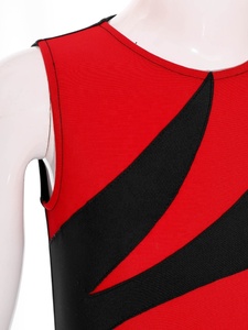 <b>Girl</b> <b>Unitard</b> Dance Bodysuit High Neck Sleeveless Flame Print Full Length Gymnastics Acrobatics Stage Performance Training Custom - Product Image 3