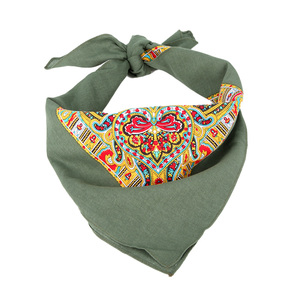 Foulard in Cotone Multiuso con Stampa Personalizzata Paisley, Bandana Quadrata per Esterni con Logo Personalizzato - Product Image 4