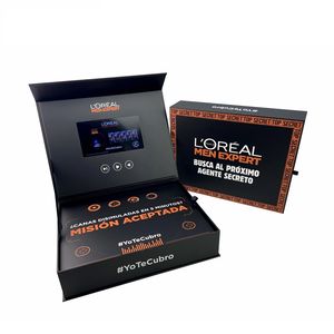 Promoción caliente Nueva invitación publicitaria Caja de video de regalo de marca con pantalla LCD Diseño de papel de estilo musical elegante para regalos - Product Image 6