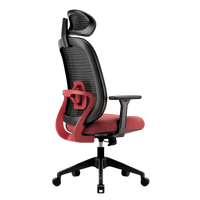 Chaise de bureau exécutive en maille haut de gamme avec accoudoirs réglables, base métallique durable, dossier haut ergonomique inclinable, respirante et robuste pour adultes