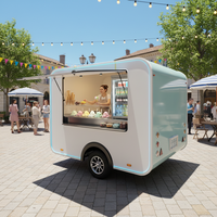 Remorque de camion de cuisine mobile en fibre de verre de 13 pieds, cuisine entièrement équipée pour la vente de glaces, café, desserts, remorque de camion de cuisine pour restaurants