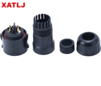 Connecteur étanche à verrouillage rapide mâle-femelle à 2 cœurs série XATLJ M25 50A CE ETL UL94V-0