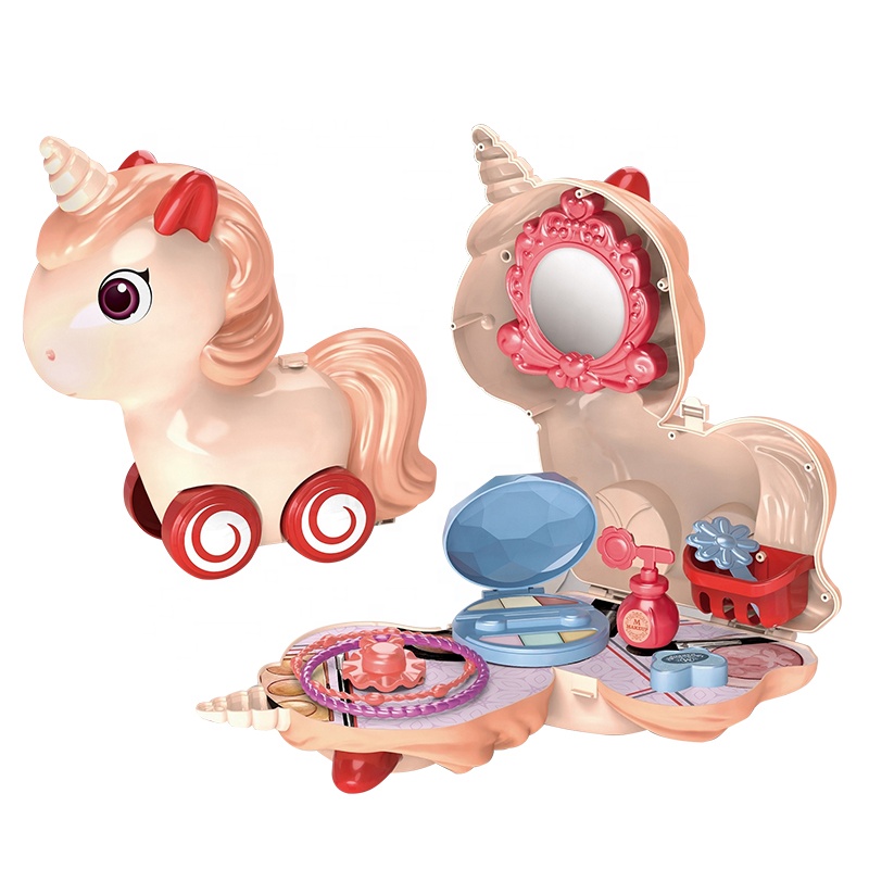 Мультяшная сумка через плечо с лошадью, ролевая игра, модная игрушка для девочек, красивый игровой набор, игрушка для макияжа, детская игрушка