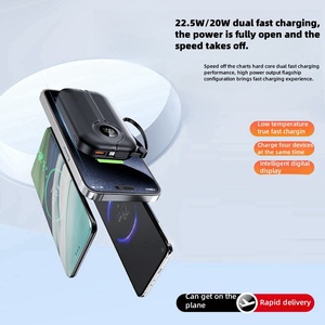 พาวเวอร์แบงค์แบบกำหนดเอง 20WPD ความจุ 20000mAh พร้อมสายชาร์จแบบสองทิศทาง รองรับการชาร์จเร็วหลายโปรโตคอล แบตเตอรี่ลิเธียมโพลิเมอร์ กำลังไฟขาออกแบบกำหนดเอง 20W - Product Image 5