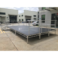 Podio portátil de aluminio de alta resistencia, plataforma de escenario profesional para conciertos y bodas, precio bajo
