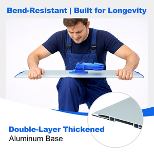Serpillère plate professionnelle en aluminium robuste de 45 cm avec fixation auto-agrippante et microfibre pour un nettoyage efficace des sols - Product Image 3
