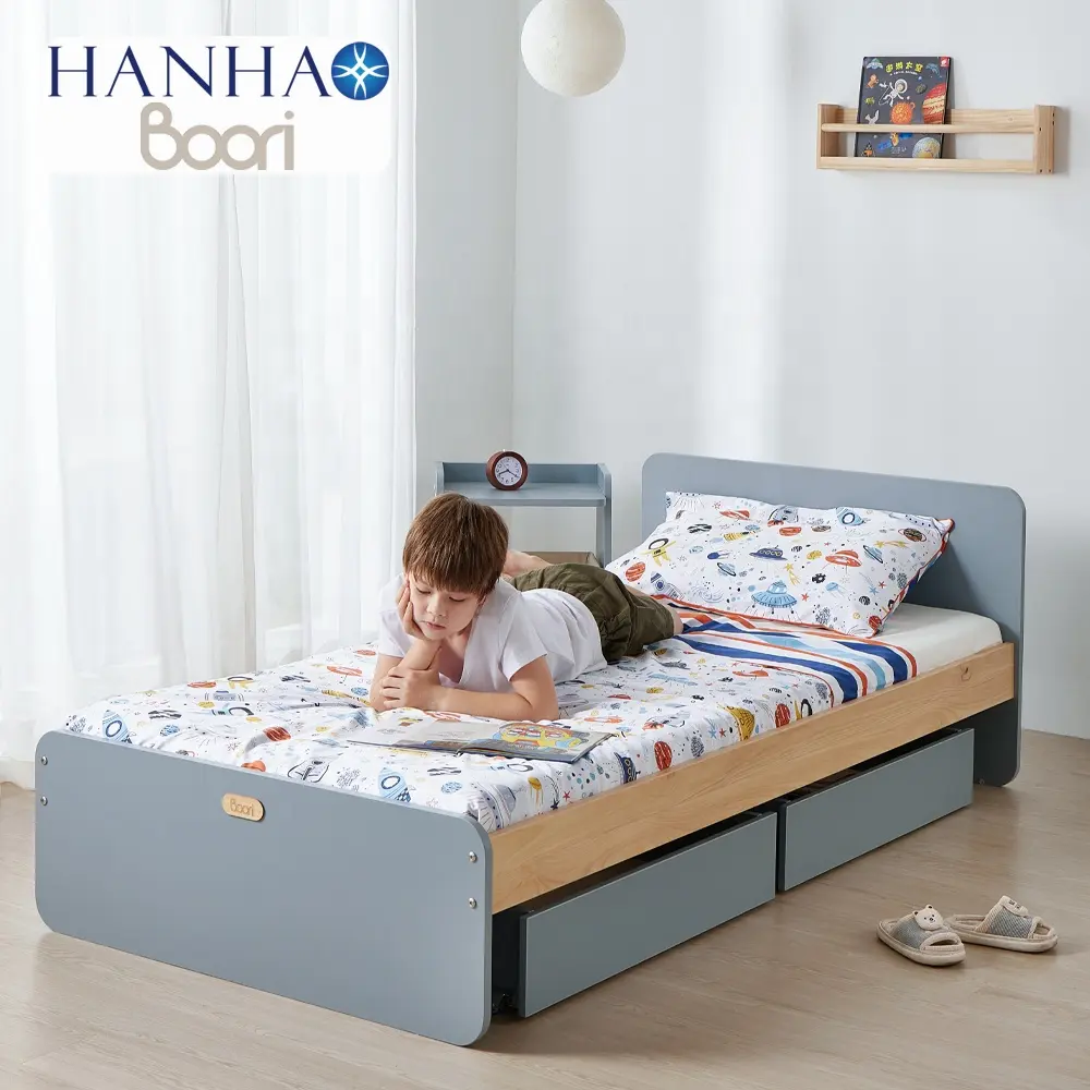 Only B2B Boori Pine Wood Single Child Bed Simple Wooden Kids Bed For Ten Years Old