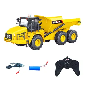 Tracteur à chenilles en alliage 1:16 2.4G, modèle de contrôle, véhicule d'ingénierie, pelle, jouets pour enfants pour garçons