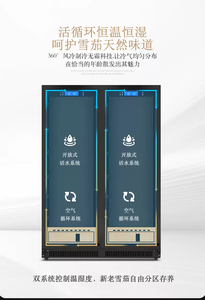 ตู้เก็บซิการ์ไม้เคลือบเงาคุณภาพสูงทันสมัยแบบสองประตู ความจุ 3800 ซิการ์ 860 ลิตร ควบคุมความชื้น 60-85% - Product Image 5