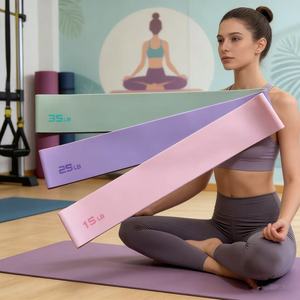 สายยางยืดออกกำลังกาย Like Jia Yoga Resistance Band 15 25 35 ปอนด์ ซิลิโคน ยืดหยุ่น สำหรับฟิตเนส พิลาทิส และการฝึกออกกำลังกาย - Product Image 1