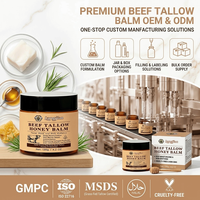 Balsem Perawatan Kulit Kolagen Antioksidan Pelembap Perbaikan Kulit Berbahan Daging Sapi, Madu, dan Lilin Lebah Alami Berlabel Pribadi