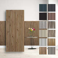 Panneau mural acoustique en PVC, en fibre de bois, en polyester, avec placage bois, absorbant le son