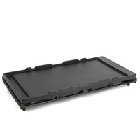 Plaque de cuisson réversible en fonte pour barbecue de camping en extérieur, double surface robuste, pré-assaisonnée, antiadhésive, quatre coins
