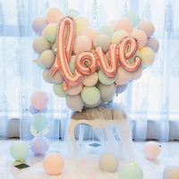 Filet à gouttes créatif en forme de coeur rouge rubis pour anniversaire, mariage, saint valentin, décoration, 300 pièces, ballon de 5 pouces