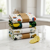 Essuie-tout en coton pur gaufré - Motif floral doux, durable, écologique, hypoallergénique, lavable en machine, multi-usages pour la cuisine