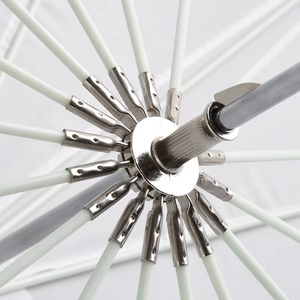 Ombrello fotografico KAMPHO 16-Rib da 75 pollici/180 cm, bianco traslucido, per illuminazione da <span class=keywords><strong>studio</strong></span>, luce morbida. - Product Image 4