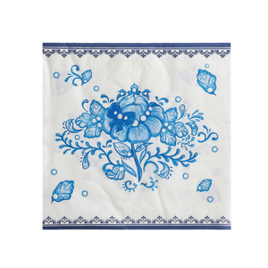 Floral Printed Square Paper Napkins 33x33cm For Wedding Party Decorations Disposable Tableware - Product Image 5